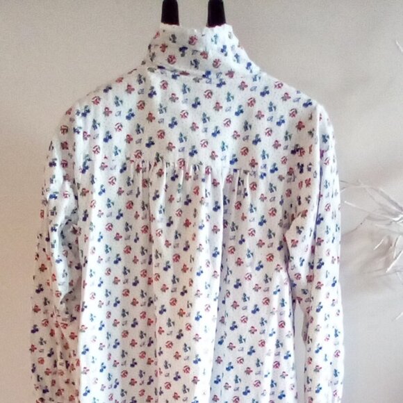 Womens Lanz Of Salzburg  Cottagecore flannel nightgown Heart Buttons Size S - Picture 4 of 16